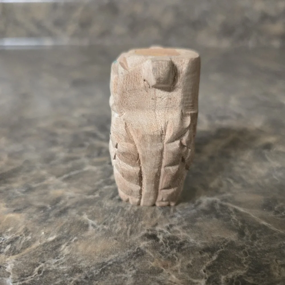Hand carved wood owl whistle  about 3
